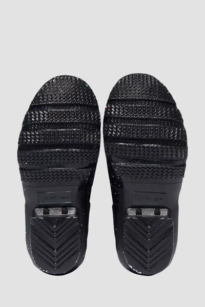 Hunter Glitter Rubber Rain Boots In Black