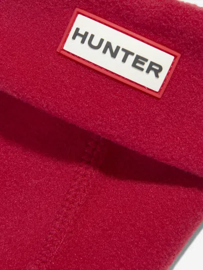 Hunter Kids Recycled Fleece Boot Socks Eu 21 - 23 Uk 4 - 6 Red By Childsplay Clothing In Red