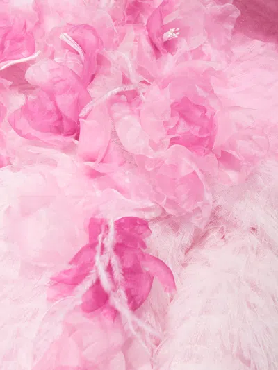 Marchesa Girls Flower Embellished Degradé Tulle Gown In Pink