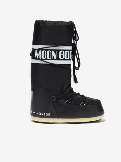 Moon Boot Kids Icon Boots Eu 39 - 41 Black By Childsplay Clothing In Black
