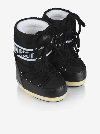 Moon Boot Kids Icon Boots Eu 39 - 41 Black By Childsplay Clothing In Black