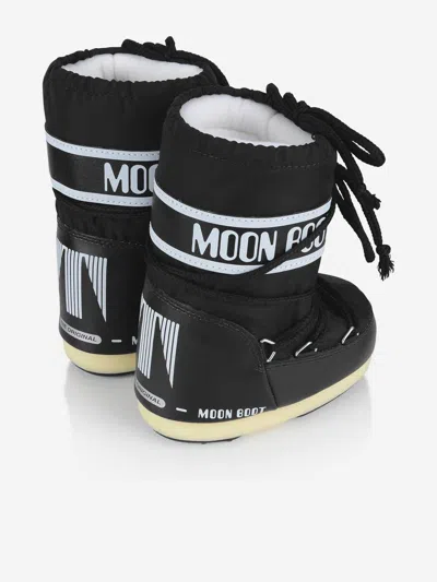 Moon Boot Kids Icon Boots Eu 39 - 41 Black By Childsplay Clothing In Black