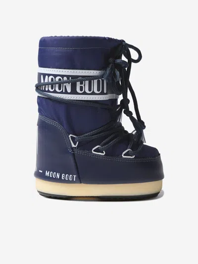 Moon Boot Kids Icon Boots Eu 39 - 41 Blue By Childsplay Clothing In Blue