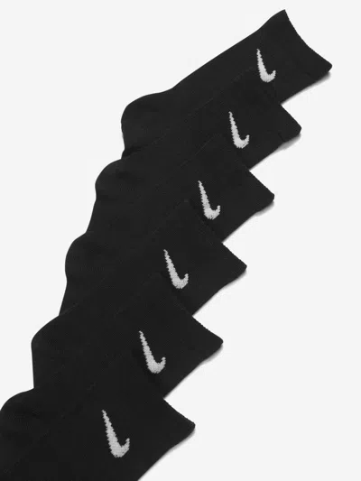 Nike Boys Socks Set (6 Pack) 4 - 5 Yrs Black In Black
