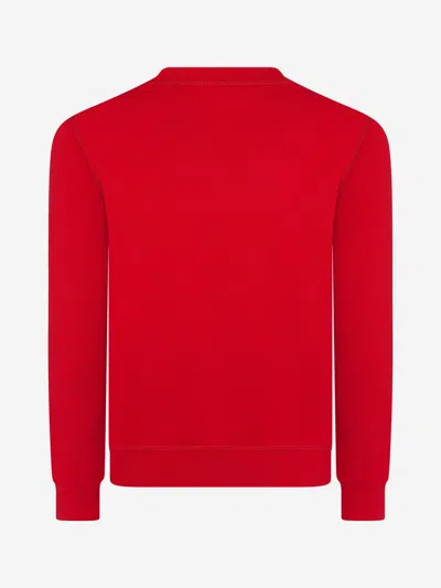 Dsquared2 Teen Logo-print Cotton Sweatshirt In Red