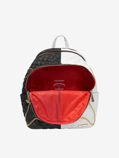 Sprayground Kids Split Quilt Shark Savage Backpack In Black