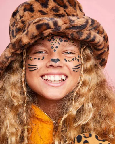 Super Smalls Girls Cheetah/leopard Gem Makeup Stickers In Multicoloured