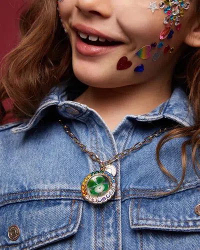 Super Smalls Girls Lucky Streak Real 4-leaf Clover Necklace In Multicoloured