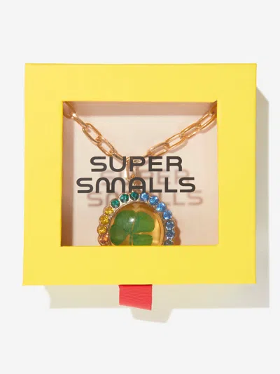 Super Smalls Girls Lucky Streak Real 4-leaf Clover Necklace In Multicoloured