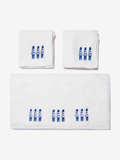 Cotton And Company Boys Organic Cotton Muslin And Cotton Guardsmen Towel Set One Size Blue By Childs In Blue