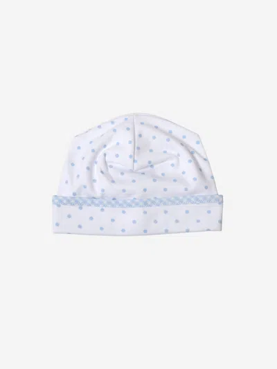 Magnolia Baby Boys & Blue Spotted Baby Hat 6 Mths White In White