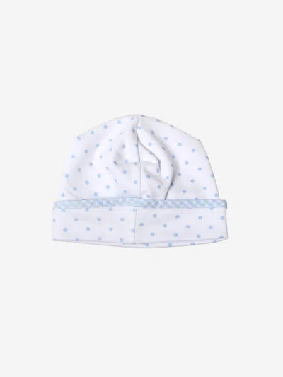 Magnolia Baby Boys & Blue Spotted Baby Hat 6 Mths White In White