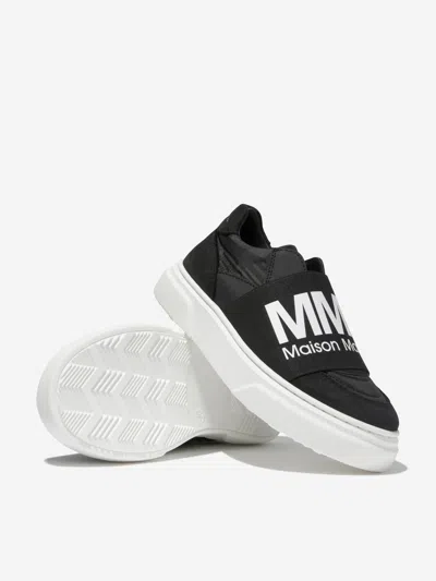 Mm6 Maison Margiela Sneakers In Nylon And Suede In Black