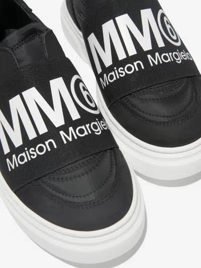 Shop Mm6 Maison Margiela Unisex Logo Slip On Trainers Eu 33 Uk 1 Black