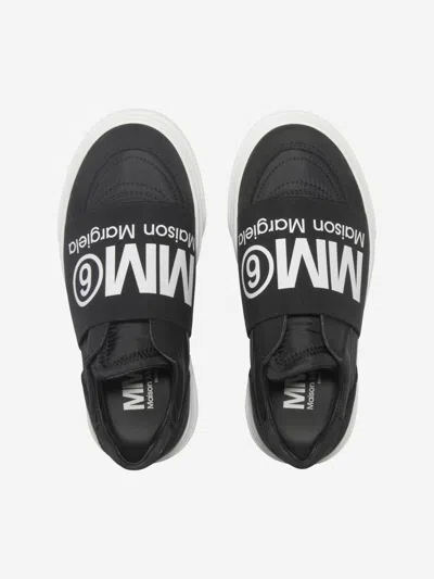 Mm6 Maison Margiela Sneakers In Nylon And Suede In Black