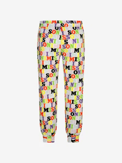 Missoni Girls Logo Print Joggers 2 Yrs Multicoloured In Multicoloured