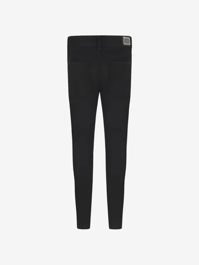 Philipp Plein Girls Diamante Cat Woman Jeans 12 Years Black By Childsplay Clothing In Black
