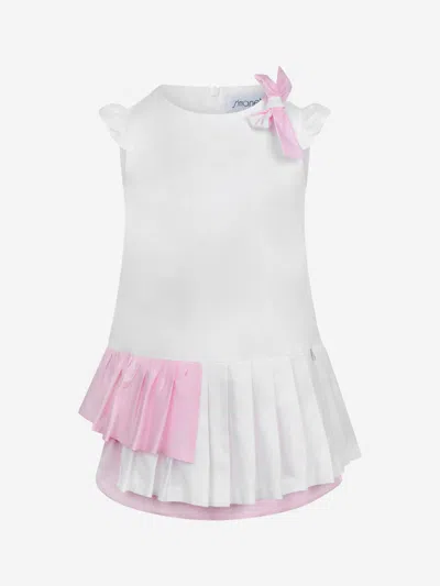 Simonetta & Pink Dress 10 Yrs White In White