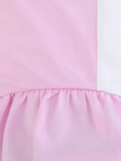 Simonetta Pink & Cotton Bow Dress 2 Yrs White In White