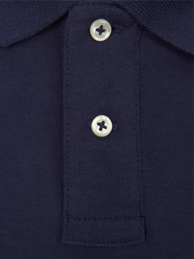 Polo Ralph Lauren Polo Pony-embroidered Cotton Polo Shirt In Blue