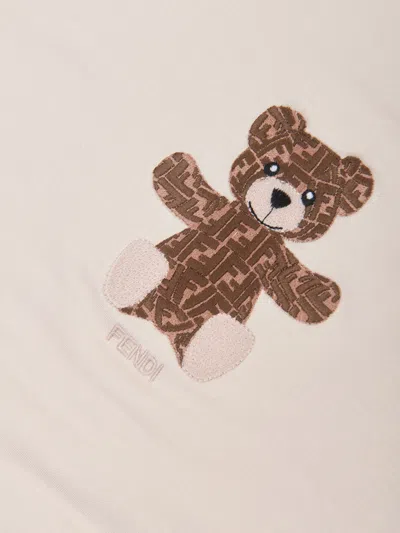 Fendi Baby Bear Blanket In Beige