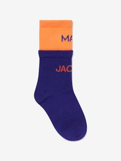 Marc Jacobs Boys Bicolour Socks In Blue