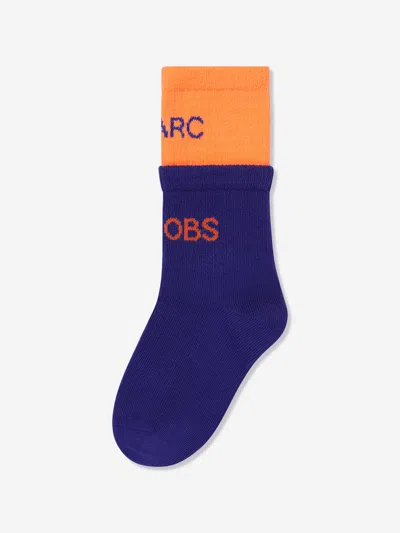 Marc Jacobs Boys Bicolour Socks In Blue
