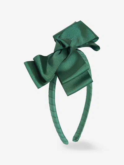 Mama Luma Girls Bow Headband In Green