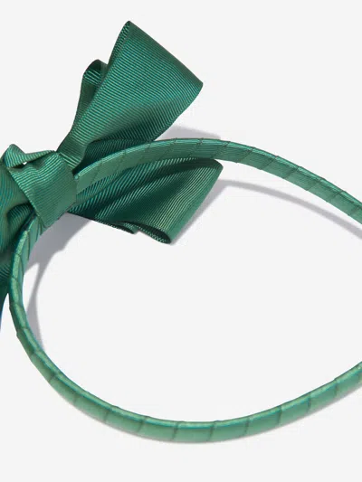 Mama Luma Girls Bow Headband In Green