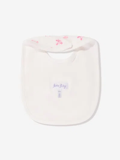 Rachel Riley Baby Girls Teddy Bib In White