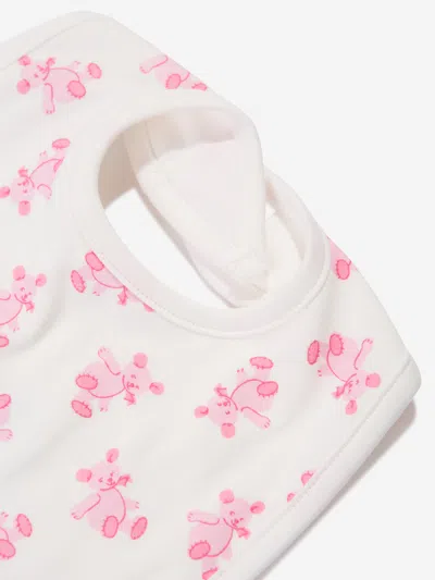 Rachel Riley Baby Girls Teddy Bib In White