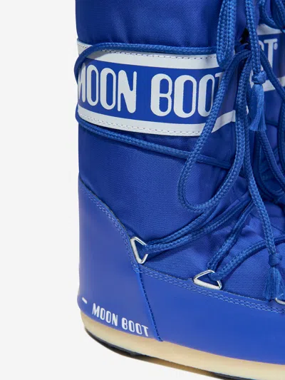 Moon Boot Kids Icon Nylon Snow Boots In Blue