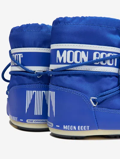 Moon Boot Baby Icon Mini Nylon Snow Boots In Blue