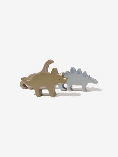 Konges Slojd Baby Boys Wooden Stackable Dino Blocks In White