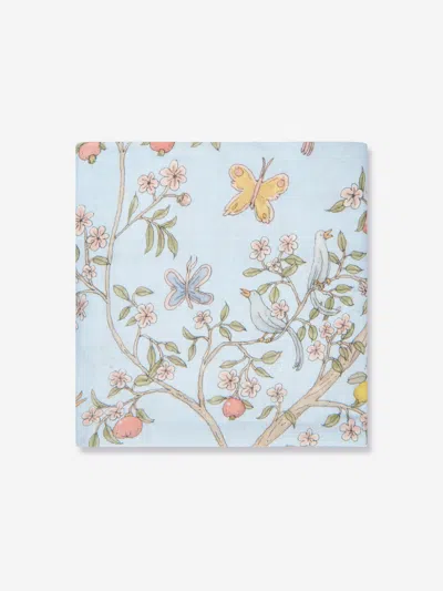 Atelier Choux Baby Boys In Bloom Swaddle And Satin Bib Set In Multicoloured