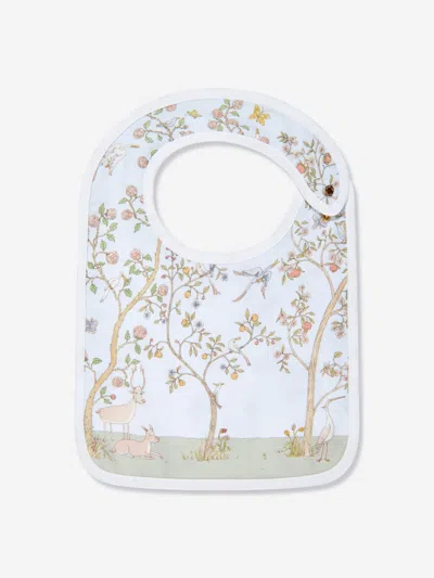 Atelier Choux Baby Boys In Bloom Swaddle And Satin Bib Set In Multicoloured