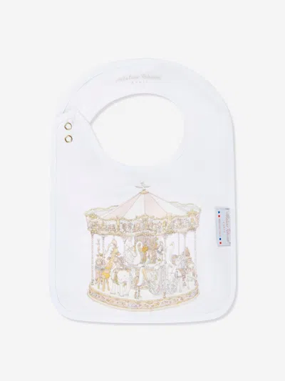 Atelier Choux Baby Girls Carousel Swaddle And Satin Bib Gift Set In Multicoloured
