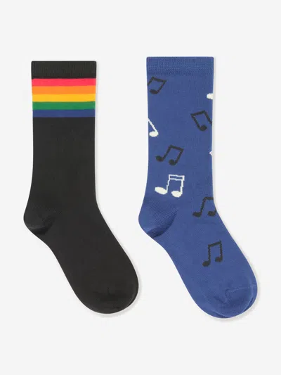 Mini Rodini Kids Rainbow 2 Pack Socks Set In Multicoloured