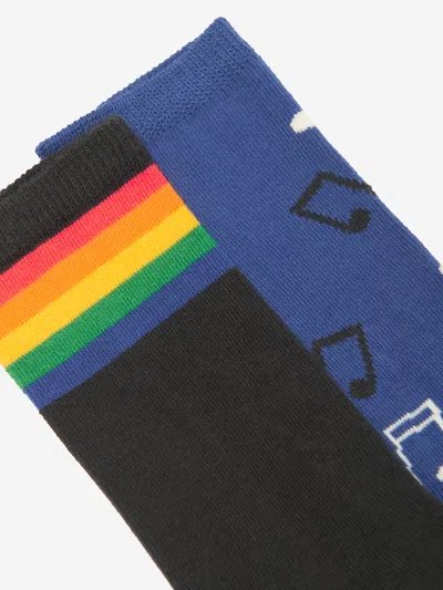 Mini Rodini Kids Rainbow 2 Pack Socks Set In Multicoloured