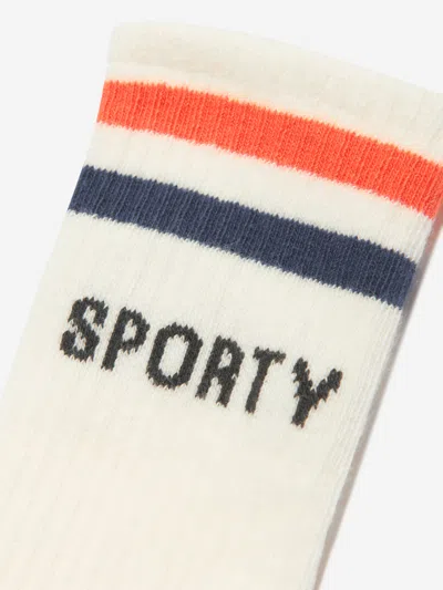 Mini Rodini Kids Sporty Socks In White