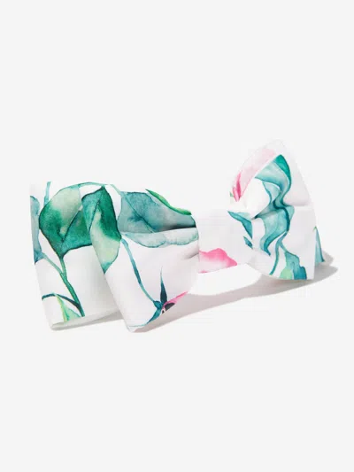 Mama Luma Girls Abstract Leaf Headband In Green