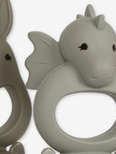 Konges Slojd Baby Dragon And Bunny 2 Pack Fruit Feeding Pacifier In Multicoloured