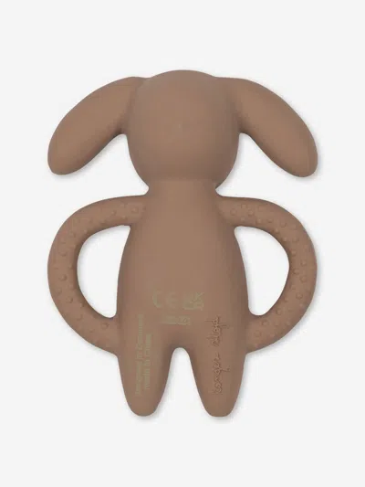 Konges Slojd Baby Rabbit Teeth Soother In Brown