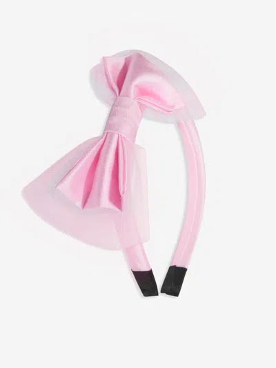 Rachel Riley Girls Tulle Bow Headband In White