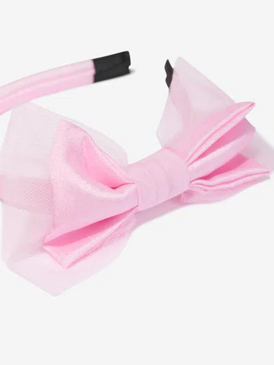 Rachel Riley Girls Tulle Bow Headband In White