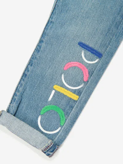 Polo Ralph Lauren Logo-embroidered Straight-leg Jeans In Blue