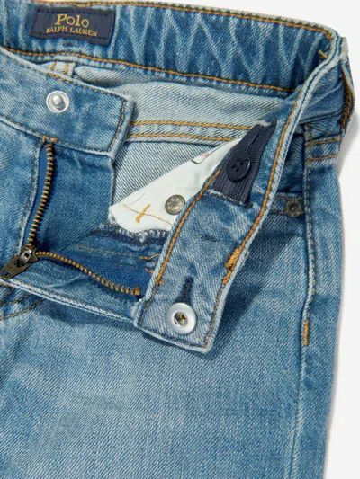 Polo Ralph Lauren Logo-embroidered Straight-leg Jeans In Blue