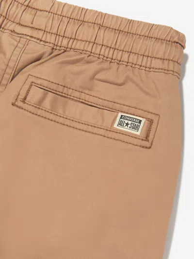 Converse Boys Lifestyle Woven Cargo Joggers In Brown
