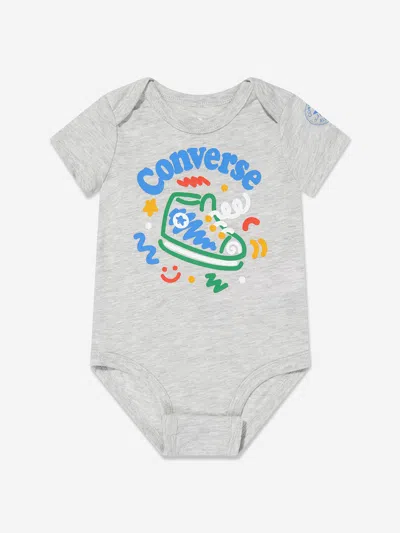 CONVERSE CONVERSE BABY BOYS 3 PACK PATTERN BODYSUIT SET 