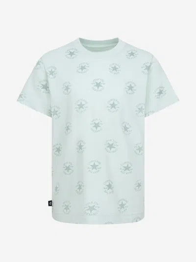 Converse Boys Aop T-shirt And Short Set In Green
